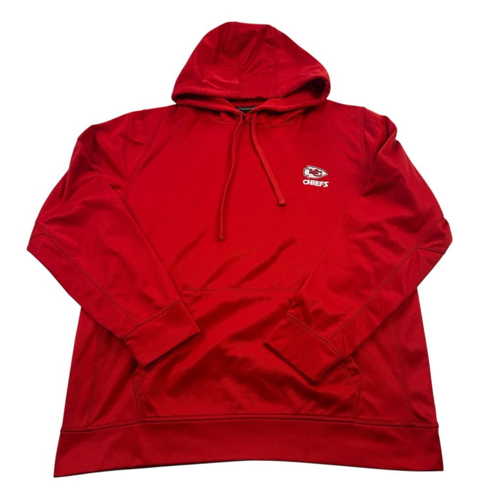 Kansas City Chiefs Embroidered Hoodie Large Red Dunbrooke‎